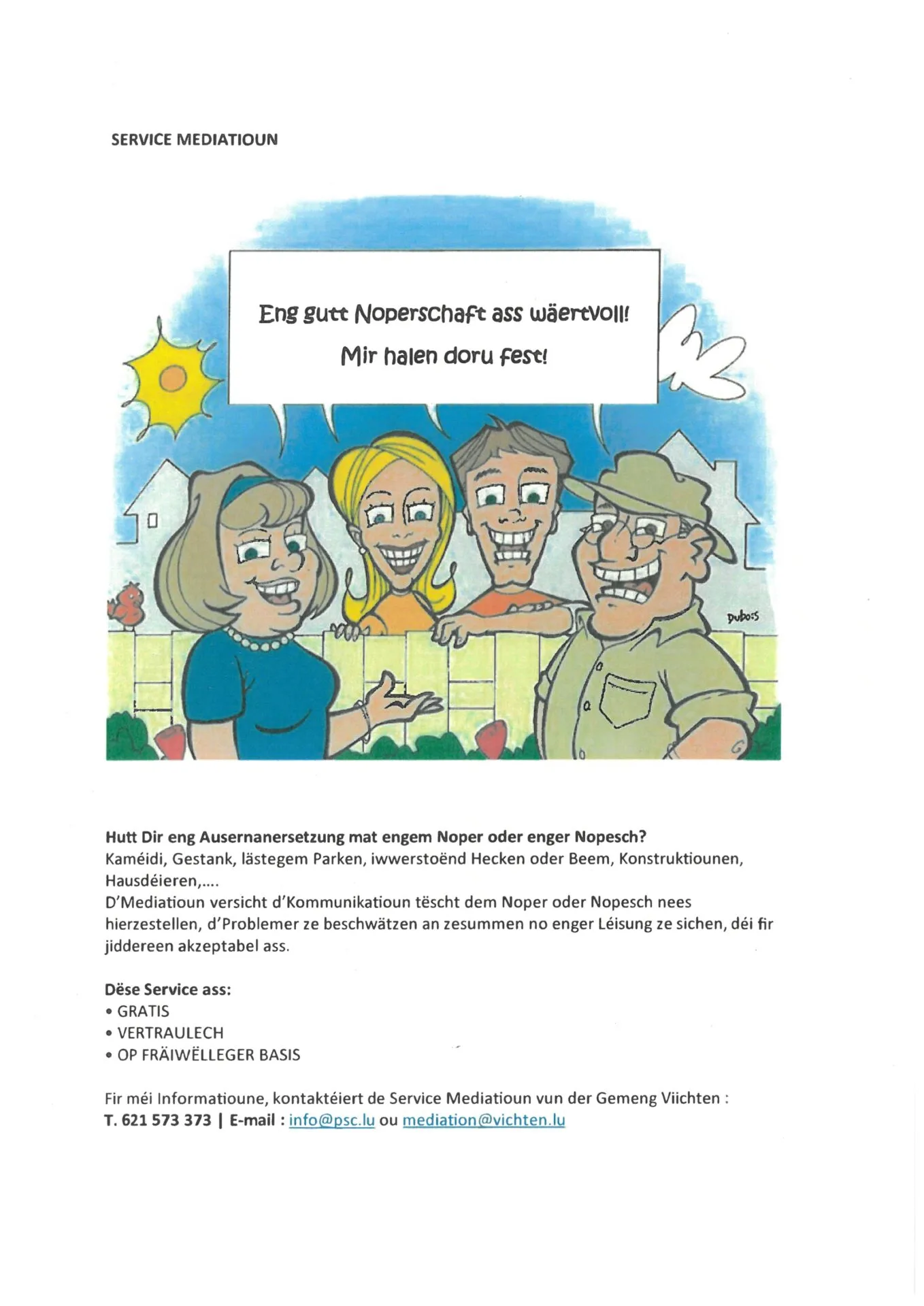 Service de Médiation de voisinage