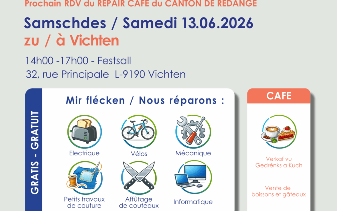Repair Café den 13. Juni 2026 zu Viichten am Festsall